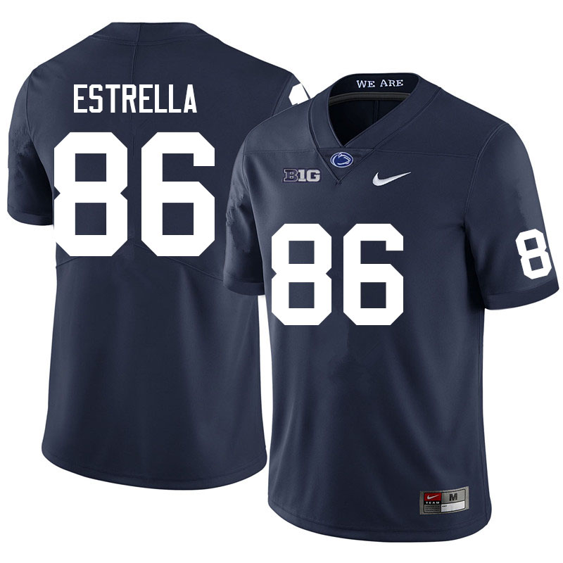 Men #86 Jason Estrella Penn State Nittany Lions College Football Jerseys Sale-Navy